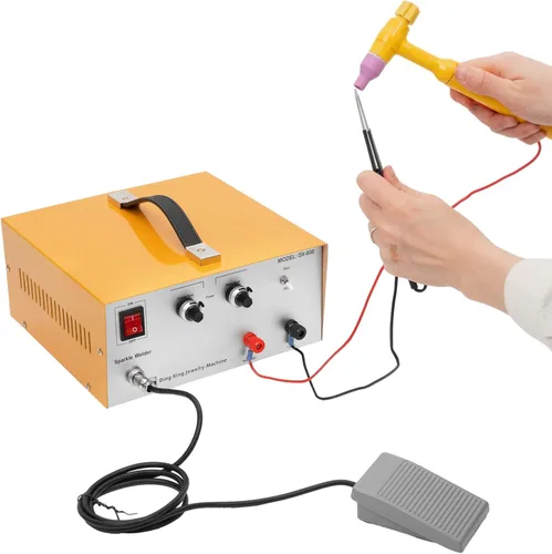 Soldador por puntos, máquina de soldadura por puntos de argón de pulso 80A con interruptor de pie, herramienta de soldadura por puntos de joyería de