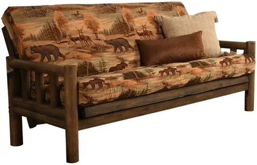 Miniatura 8 de Kodiak Furniture Colchón de futón de resorte de 8 pulgadas, tamaño matrimonial, colchón para sofá cama, lino aguamarina, marco no incluido