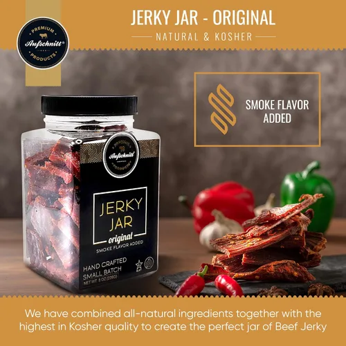 Miniatura 2 de Aufschnitt Meats - Tarro de carne seca de res alimentada con pasto, apto para Kosher y Keto, idea de regalo, tarro de 8 onzas, original