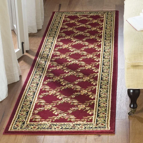 Miniatura 13 de SAFAVIEH Lyndhurst Collection - Alfombra de pasillo, 2 pies 3 pulgadas x 8 pies, color negro y marrón, diseño tradicional de enrejado floral,