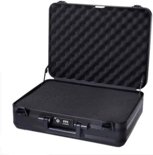 Miniatura 5 de Maletín de metal para hombre, caja de almacenamiento de aluminio con bloqueo, funda de medicina familiar, maleta de dinero, caja de exhibición