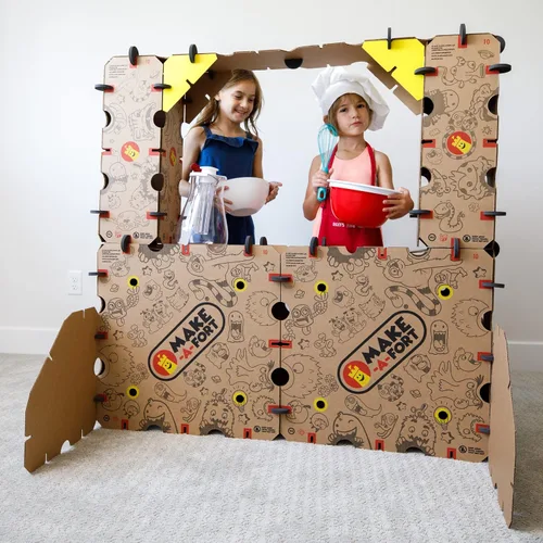 Miniatura 2 de Make-A-Fort Creator Pack: construye fuertes grandes para niños con 1 kit de explorador y 1 kit de creador - Juego de construcción de fortalezas