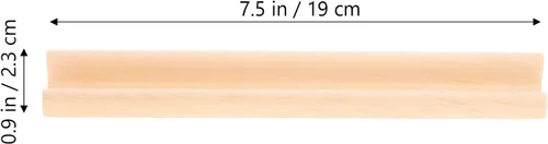 Miniatura 2 de 4 bandejas de dominó de madera y soportes para azulejos de dominó, bases del alfabeto, adornos de bricolaje, accesorios de juego de 7.48 x 0.90 x