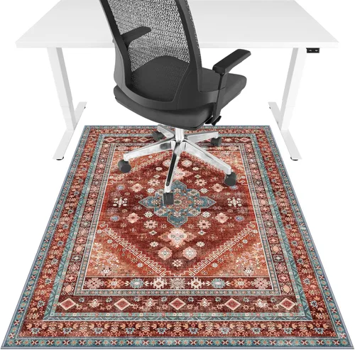 Miniatura 23 de Tapete para silla de oficina para suelo de madera dura y azulejos, 36 x 48 pulgadas, tapete resistente para silla de escritorio para suelos duros