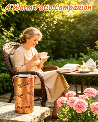Miniatura 5 de ANYTALK Faroles Solares de Libélula para Exteriores Impermeables, Regalos de Cumpleaños para Mujeres Mamá Abuela, Luces Solares Colgantes