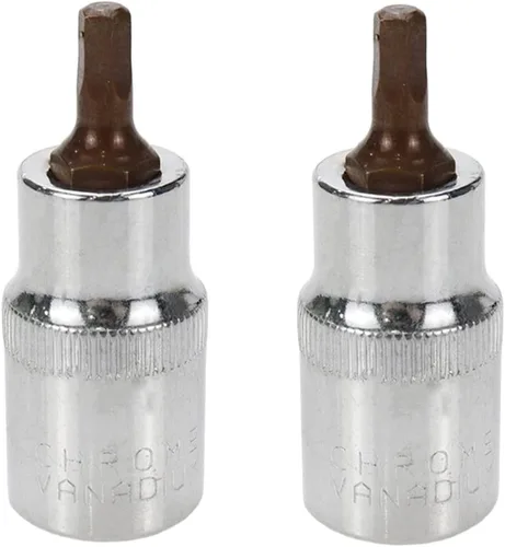 Miniatura 6 de Juego de llaves hexagonales de 1/2" y T40 Torx de 2.16 pulgadas de longitud, 2 piezas Broca Torx
