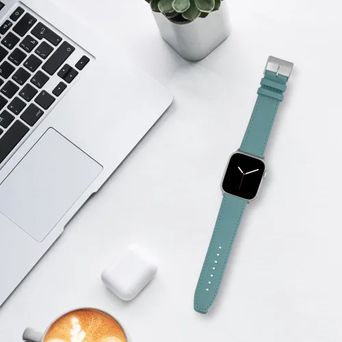 Miniatura 8 de Bandini Correas de cuero para mujer para Apple Watch de 1.496 pulgadas, 1.575 pulgadas, 1.614 pulgadas para mujer, correa delgada de cuero iWatch