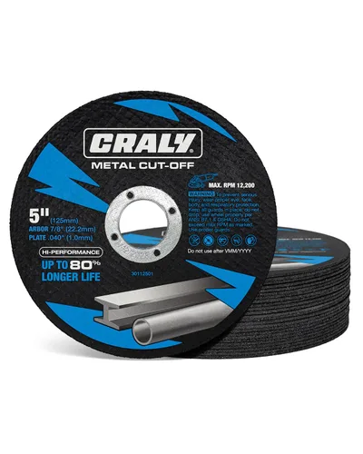 Miniatura 11 de CRALY Ruedas de corte de 6 pulgadas para cortar metal y acero inoxidable, disco de corte de metal ultrafino de grado profesional para amoladora