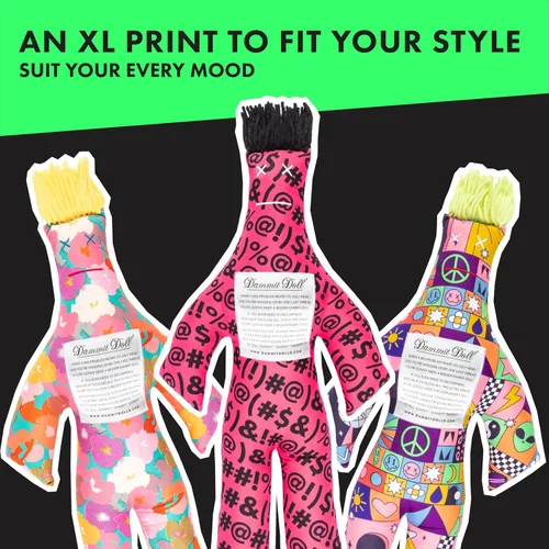 Miniatura 7 de Dammit Doll XL - Divertido regalo de broma para aliviar el estrés, color aleatorio, para aliviar la ira y la frustración, elefante blanco o muñeca