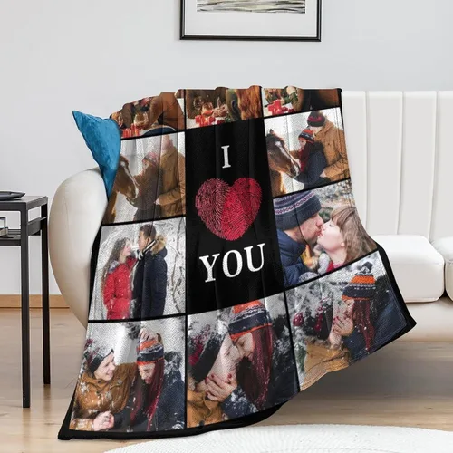 Miniatura 4 de Regalos personalizados de cumpleaños para el Día del Padre, para papá, abuelo, hombres, manta personalizada con fotos para mi papá, regalos de hija