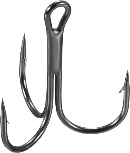 Miniatura 12 de PATIKIL Anzuelos de pescado agudos de acero al carbono, gancho de curva redondo afilado Gancho de púas triple para agua dulce y salada Blanco