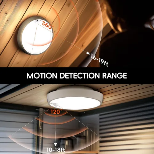 Miniatura 3 de Molrebe Lámpara de techo con sensor de movimiento, lámpara de techo recargable con 15 temperaturas de color, luz de armario activada por movimiento