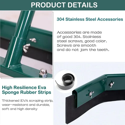 Miniatura 5 de 4.3FT Sport Tennis Court Squeegee Floor Squeegee Heavy Duty Commercial Squeegee for Floors with 2PCs EVA Foam Blade
