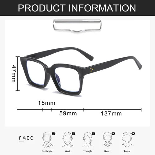 Miniatura 6 de REAVEE Paquete de 2 lentes de lectura de gran tamaño para mujeres y hombres, bloqueo de luz azul, para mujer, elegante, retro, cuadrados, grandes