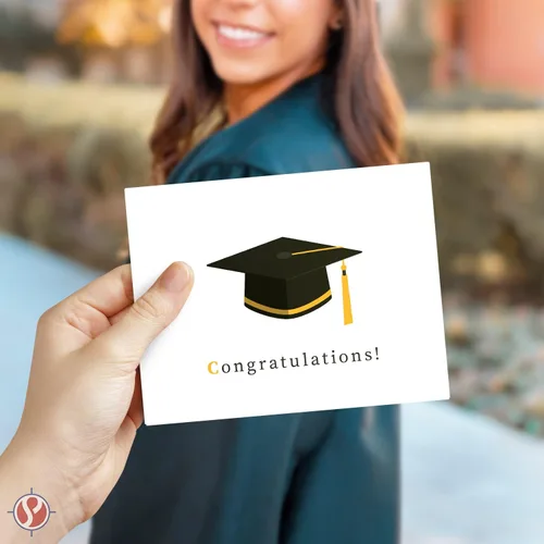 Miniatura 4 de Tarjetas de felicitación y sobres de graduación – Graduados de clase 2026, agradecimiento, felicitaciones de celebración, saludos plegables