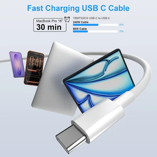 Miniatura 4 de Cable USB C a USB C de 3 pies para iPhone 17/16/15, cargador de carga rápida tipo C a tipo C, cable de alimentación para Apple 17/17 Pro/17 Pro