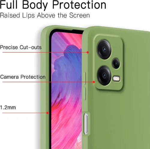 Miniatura 3 de Colorida Cubierta De La Caja Del Teléfono De Silicona, Adecuado Para Redmi Note 12 Pro+ 5G / Redmi Note12 ProPlus (6.67") - Matcha Verde Verde Matcha