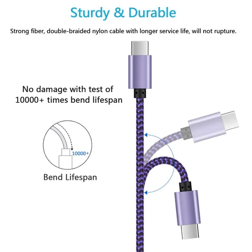 Miniatura 4 de Cable de carga para Samsung S26+ S26, cable de 6 pies para Samsung Galaxy S26 Plus Ultra S25+ S25 FE S24+ S24 S23+ S23 S22 S21 S20 S10 S10e, cable