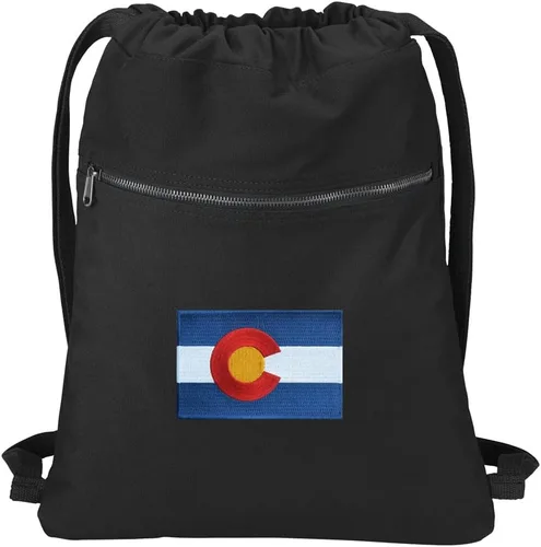 Colorado bandera Cordón Mochila Rich lona Colorado Cinch Bolsa