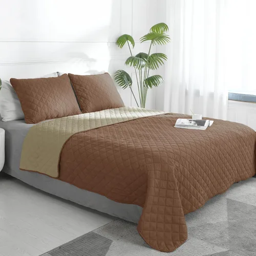 Easy-Going - Juego de edredón reversible tamaño full/queen con 1 edredón y 2 fundas de almohada, suave cubierta de edredón, colcha de microfibra