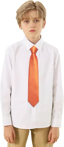 Miniatura 301 de Barry.Wang Corbata de niño regular seda tejida rayas sólido lazo bolsillo cuadrado