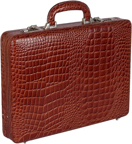 Miniatura 11 de DA LV - Maletín de cuero de grano completo para hombre, bolsa para laptop de negocios, bolsa de cuero hecha a mano importada, adjunta, regalos