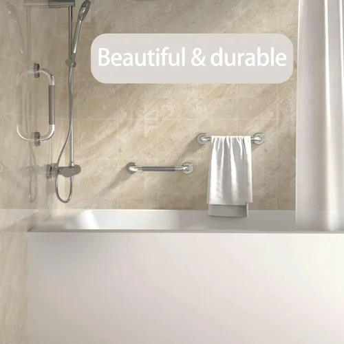 Miniatura 7 de Barra de agarre de 16 pulgadas para ducha, barras de agarre de ducha para personas mayores y discapacitados, mango de ducha para bañeras y duchas