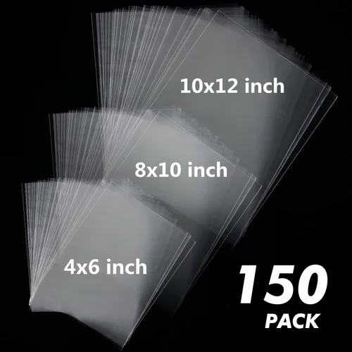 Miniatura 3 de Shappy 200 bolsas termorretráctiles de PVC de 3 tamaños, sin olor, transparente, para envolver manualidades y regalos