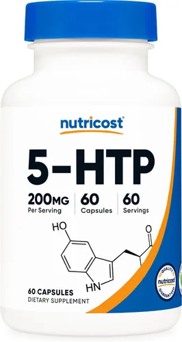 Miniatura 6 de Nutricost 5-HTP 200 mg, 120 cápsulas vegetarianas (5-hidroxitriptófano) - Sin OGM y sin gluten