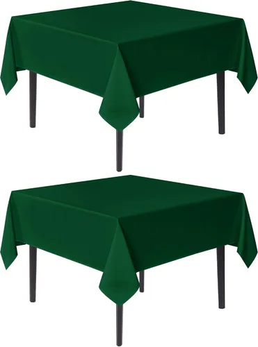 Miniatura 35 de Sancua Manteles cuadrados pequeños de 36x36 pulgadas - Mantel beige para mesas cuadradas o redondas, mantel de poliéster lavable para mesas