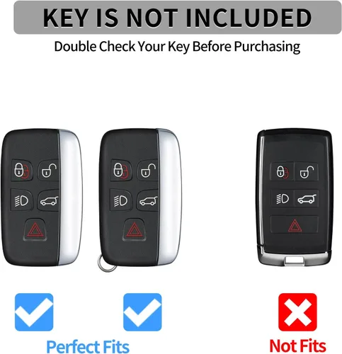 Miniatura 2 de T-carbon Carbon Fiber Key Fob Protector Compatible with Land Rover Series Car Key fob Cover Compatible with Jaguar Key Case