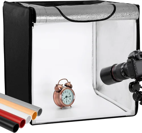 Finnhomy Kit de iluminación profesional portátil para estudio fotográfico, luz fotográfica, tienda de campaña fotográfica, caja de iluminación, cubo
