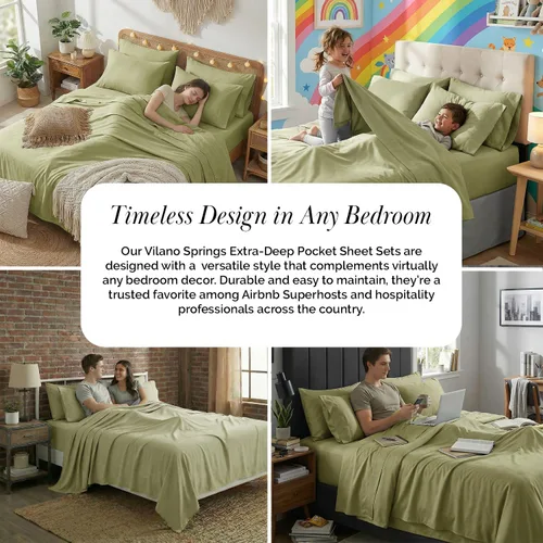 Miniatura 136 de Southshore Fine Living, Inc. Juego de 7 piezas de sábanas King divididas para cama ajustable, juego de sábanas King divididas con bolsillo de 21