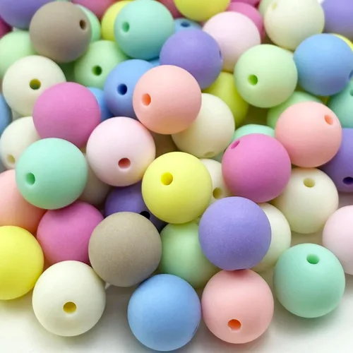Miniatura 7 de Jmassyang 800 cuentas redondas de plástico pastel acrílicas de color caramelo de 0.236 pulgadas (0.236 in), mezcla de colores caramelo, cuentas