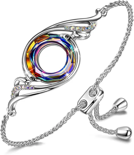 Miniatura 9 de Kate Lynn ♥ Pulsera de Phoenix Rise From the Ashes hecha con cristales de Austria, pulsera deslizante ajustable para mujer, empaquetada con caja