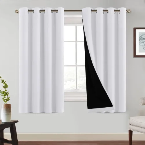 Miniatura 48 de PrinceDeco Paneles de cortina 100 % opacas de 108 pulgadas de largo, completamente opacos, tratamiento de ventana, cortinas forradas con aislamiento