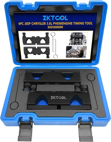 Miniatura 10 de ZKTOOL 7 PIEZAS Herramientas de Cadena de Distribución de Árbol de Levas Phaser - Compatible con VW Jeep Chrysler Dodge 3.6L Pentastar 10200A+10202