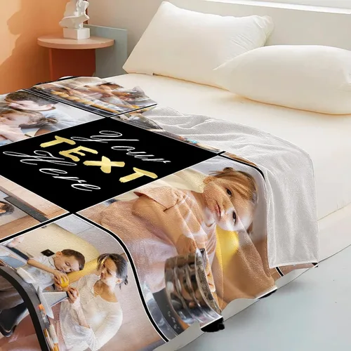 Miniatura 2 de Manta personalizada con imagen, manta personalizada, regalos para cumpleaños, Navidad, boda, manta de fotos personalizada, regalos de pareja para 8