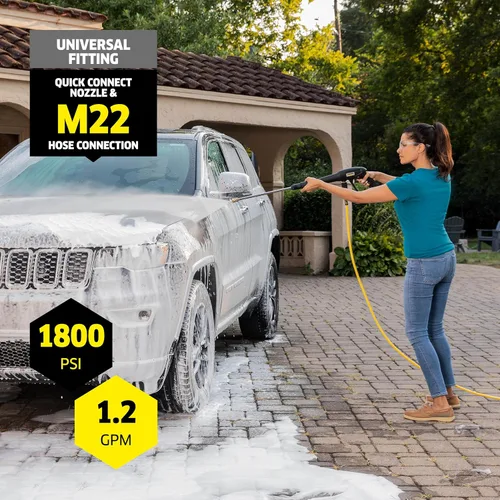 Miniatura 4 de Kärcher K1800PS Cube - Hidrolavadora, certificada por CETA, 3 boquillas de pulverización, con depósito de detergente, para automóviles, entradas