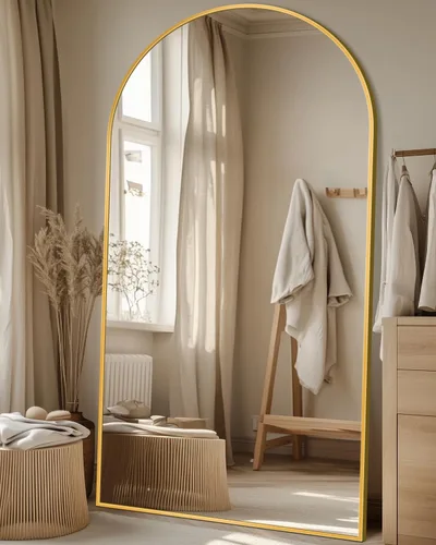 Miniatura 34 de Antok Espejo de Cuerpo Entero, Espejo de Piso de 58"x18" con Soporte, Espejos Montados Colgantes para Dormitorio, Sala de Estar, Vestidor, Comedor