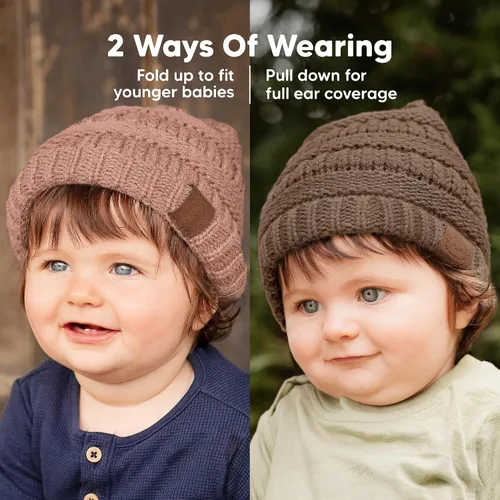 Miniatura 129 de KeaBabies 3-Pack Baby Beanies for Boys, Girls - Stretchy Knit Baby Hats, Cute Newborn