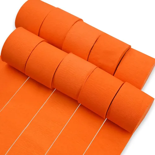 Miniatura 10 de PartyWoo Serpentinas de papel crepé negro dorado y plateado, 10 rollos de 820 pies, paquete de papel crepé para graduación, Navidad, Año Nuevo