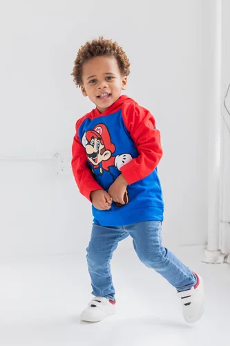 Miniatura 2 de SUPER MARIO Sudadera con capucha de forro polar de manga larga para bebésniños pequeños