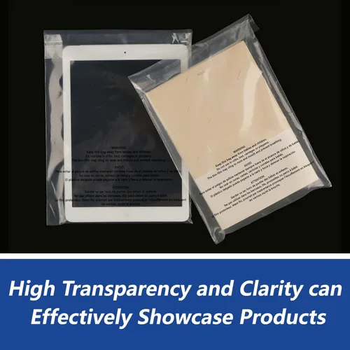 Miniatura 5 de Bolsas de polietileno transparente autosellantes de 9 x 12 pulgadas (100 unidades) con advertencia de asfixia para embalaje, envío, ropa, camisas