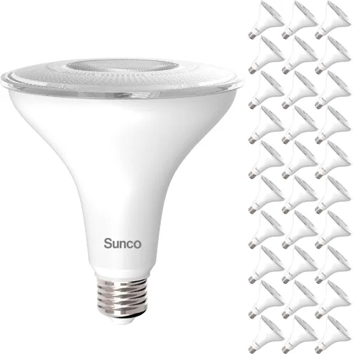 Miniatura 6 de Sunco Lighting Paquete de 8 bombillas LED PAR38 para exteriores, impermeables, brillantes, regulables, 13 W = 100 W, luz diurna de 5000 K, 1050 lm