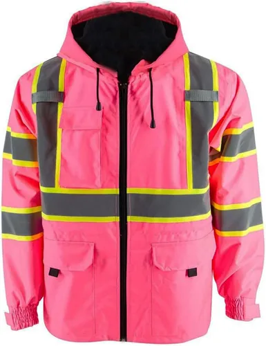 Chaqueta de seguridad de alta visibilidad ANSI/ISEA Chaqueta reflectante estándar con bolsillo y cremallera