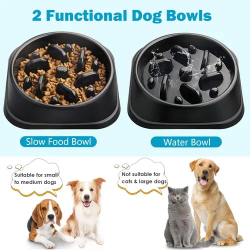 Miniatura 4 de UPSKY Cuenco de alimentación lenta para perros pequeños con rompecabezas - Antideslizante, antihinchazón, antiasfixia