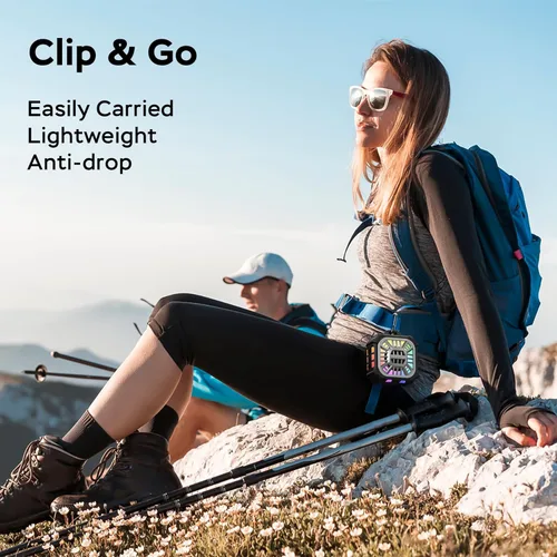 Miniatura 6 de INSMY Altavoz Bluetooth Impermeable IP67, Altavoz de Ducha Portátil Pequeño con Clip, Sincronización Múltiple de Más de 100 Altavoces, Gran Volumen