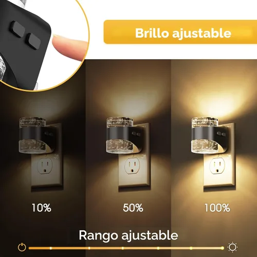 Miniatura 2 de L LOHAS LED Luz nocturna, luces nocturnas de burbujas enchufables a la pared, 3000 K/4000 k/5000 K, luz nocturna de temperatura de color ajustable