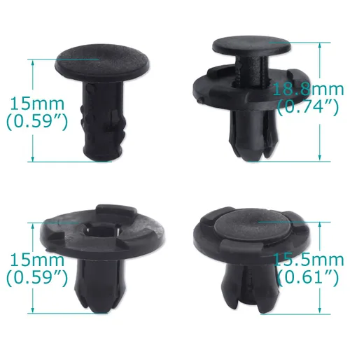 Miniatura 4 de Lantee 50 clips de empuje para guardabarros para parachoques de capó 01553-05323 para Nissan Sentra Rogue Murano Maxima Frontier Armada Altima 350Z